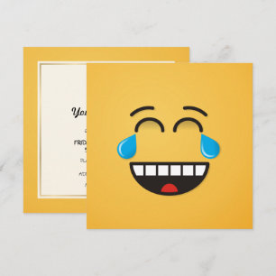 Invitation Face avec des larmes de joie