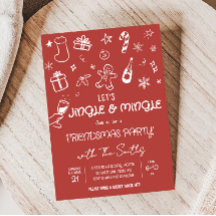 Fâcheux Jingle tiré à la main et fête de Noël Ming
