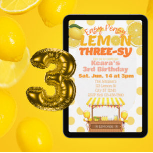 Invitation Facile Facile Citron Trois-sy, Citron 3e Anniversa