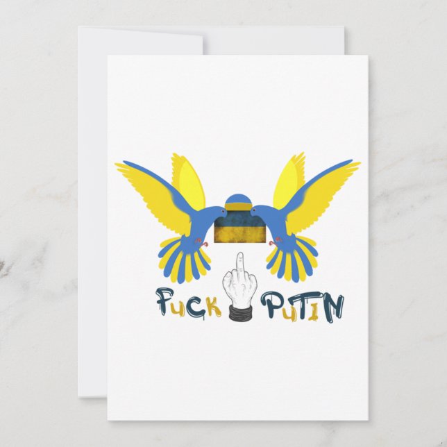 Invitation Fack poutine, Soutenez l'Ukraine classique (Devant)