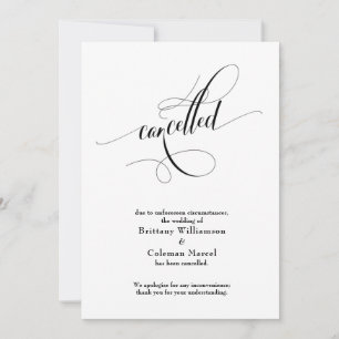 Invitation Faire annonce de mariage annulée en écriture