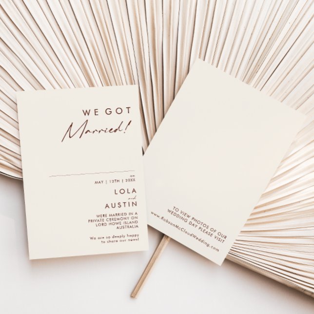 Invitation Faire Annonce de Mariage Simple et Naturel en Blan (Créateur téléchargé)