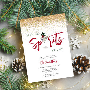 Invitation Faire des spiritueux brillant de vacances Cocktail