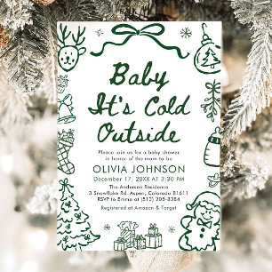 Invitation Faire Dessin Bébé Il Fait Froid Dehors Baby Shower