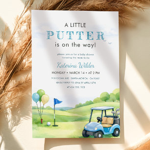 Invitation Faire du Golf Un Petit Putter Est En Route Baby Sh