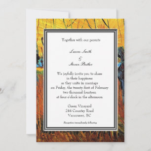 Invitation faire,invitation de mariage de vacances. van Gogh
