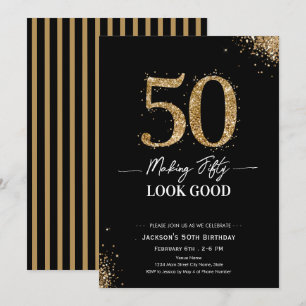 Invitation Faire paraître 50 ans avec classe Anniversaire