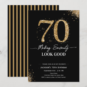 Invitation Faire paraître 70 ans bien Anniversaire