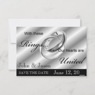 Invitation Faire part d'annonce de mariage gay SAVE THE DATE