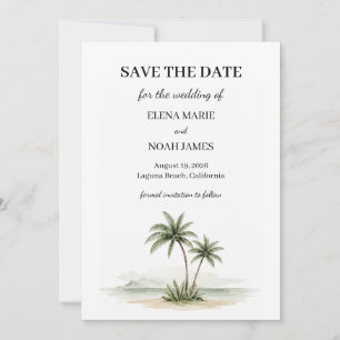 Invitation Faire part de date de sauvetage de photo de palmie