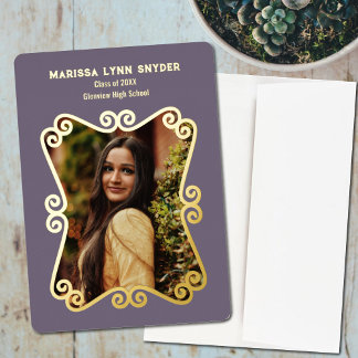 Invitation Faire-part de graduation de la lavande 