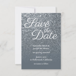 Invitation Faire part de mariage à gratter ombré gris