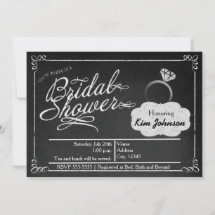 Invitation Faire part de mariage à la craie Tableau noir vint