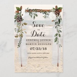 Invitation Faire part de mariage à l'arbor Beach Save the Dat