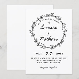 Invitation faire part de mariage couronne