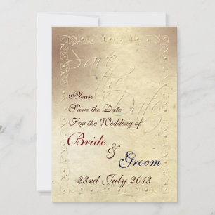 Invitation Faire part de mariage effet ivoire estampé