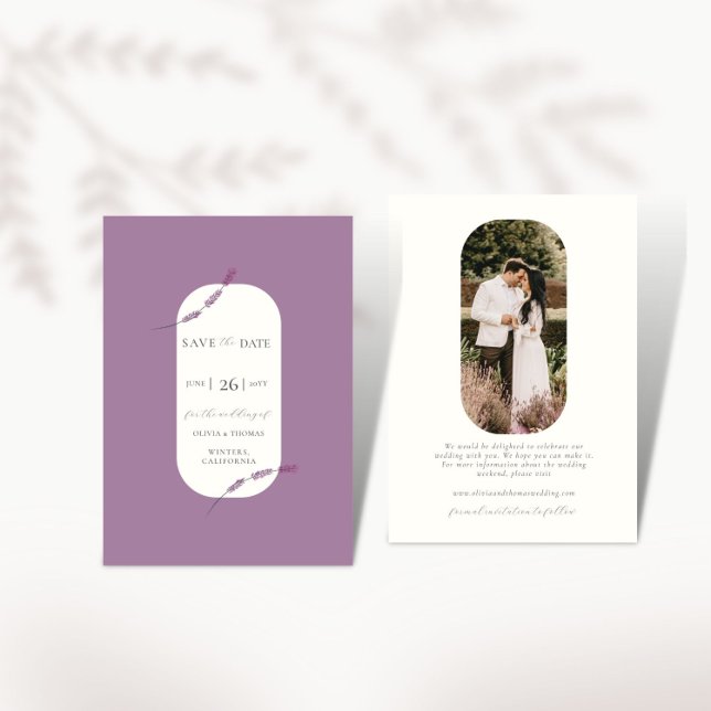 Invitation Faire part de mariage élégant avec photo de plante (Créateur téléchargé)