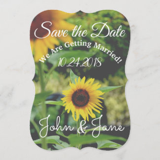 Invitation Faire part de mariage tournesol Save the Date