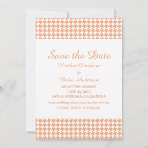 Invitation Faire part de mise à jour à motif pied de poule, O