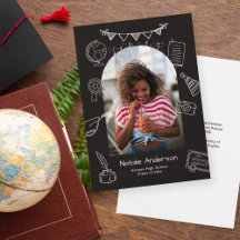 Faire part de remise de diplôme avec photo à l'arc