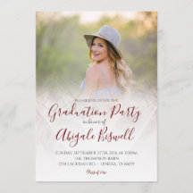 Faire part de remise de diplôme rose géométrique m