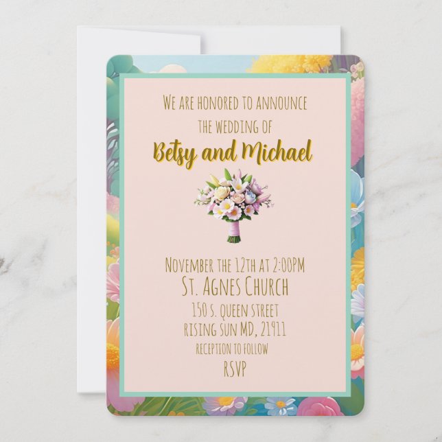 " INVITATION FAIRE-PART MARIAGE " (Devant)