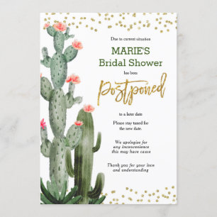Invitation Faire-part reportée par Cactus