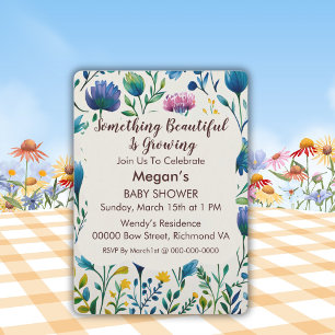 Invitation Faire pousser quelque chose de beau Baby Shower fl