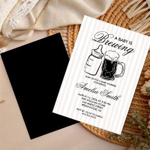 Invitation Faire sauter Bébé autour d'une Bouteille et de Biè