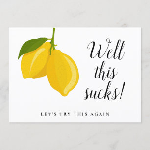 Invitation Faire simple mariage Citrons Changer la date Repor