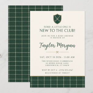 Invitation Faire son entrée au club de golf Élégant Baby Show