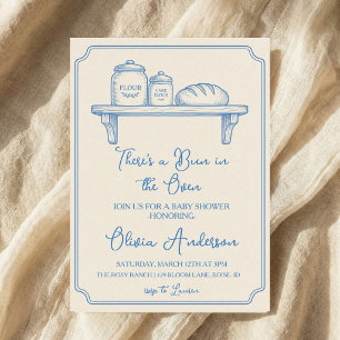 Invitation Faire son petit pain au four Shower Bébé Dessin à