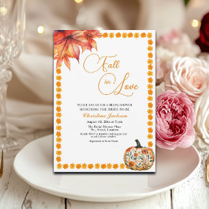 Invitation Faire tomber dans l'amour Floral automnal Fête de