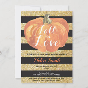 Invitation Faire tomber en amour Mariage Noir et Or