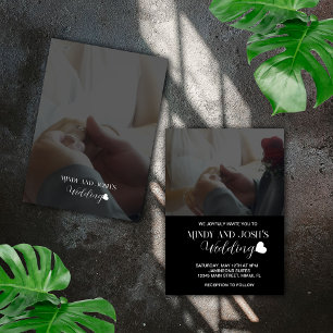 Invitation Fairey Script cœur deux photo