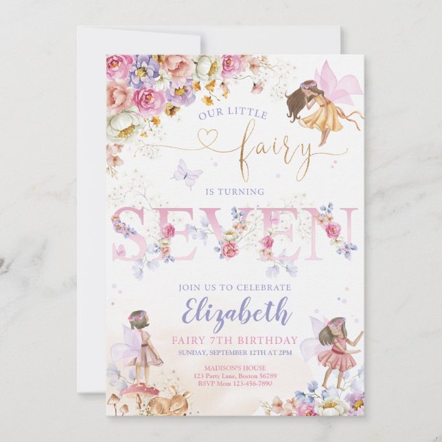 Invitation Fairy Birday (Devant)