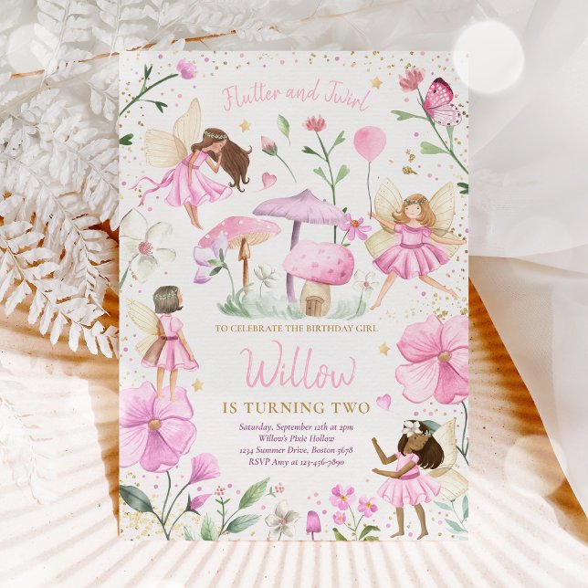 Invitation Fairy Birthday Whimsical Princess Fairy Birthday (Créateur téléchargé)