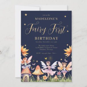 Invitation Fairy First Enchanted Magic Garden 1er anniversair