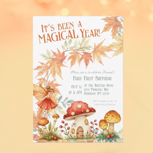 Invitation Fairy First Magic november Birthday (Créateur téléchargé)
