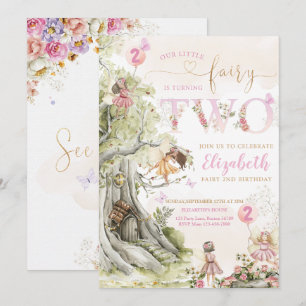 Invitation Fairy Forest Girl Anniversaire