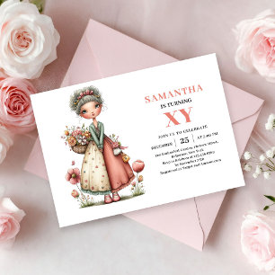 Invitation Fairy Girl 4e Anniversaire Féminin Rose Magique In