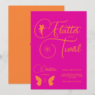 Invitation Fairy Girl'anniversaire minimaliste simple moderne