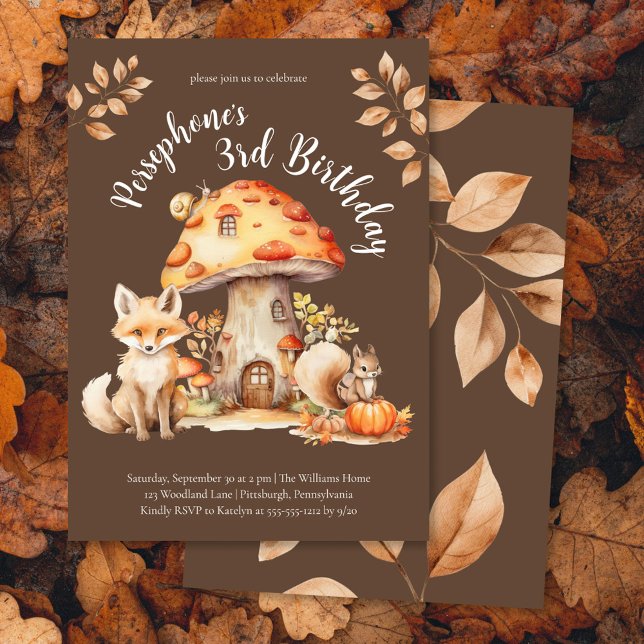 Invitation Fairy House Woodland Créature fête d'anniversaire (Créateur téléchargé)