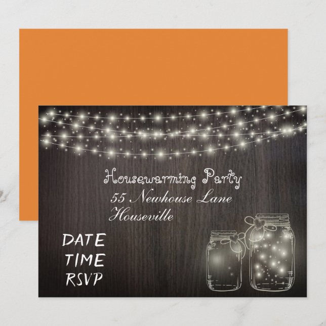 Invitation Fairy Lights (Devant / Derrière)