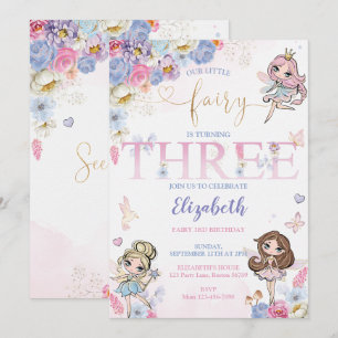 Invitation Fairy Magical Forest Garden Girl Fairy Anniversair