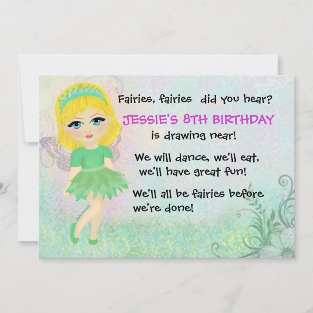 Invitation Fairy Party (Devant)