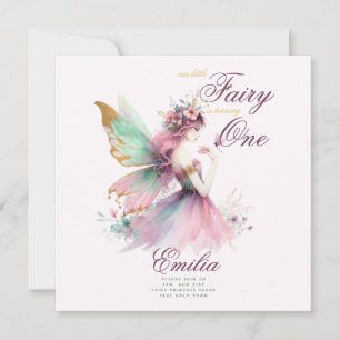 Invitation Fairy Princesse 1er anniversaire ou EDIT AGE Or Tu