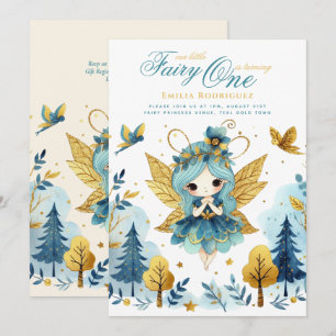 Invitation Fairy Princesse 1er anniversaire ou EDIT AGE Or Tu