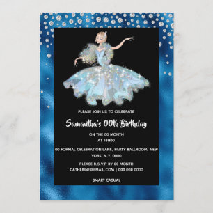 Invitation Fairy princesse hivernale des merveilles parties s