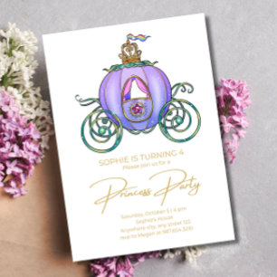 Invitation Fairy Tale de Naissance de Carrosse de Princesse F